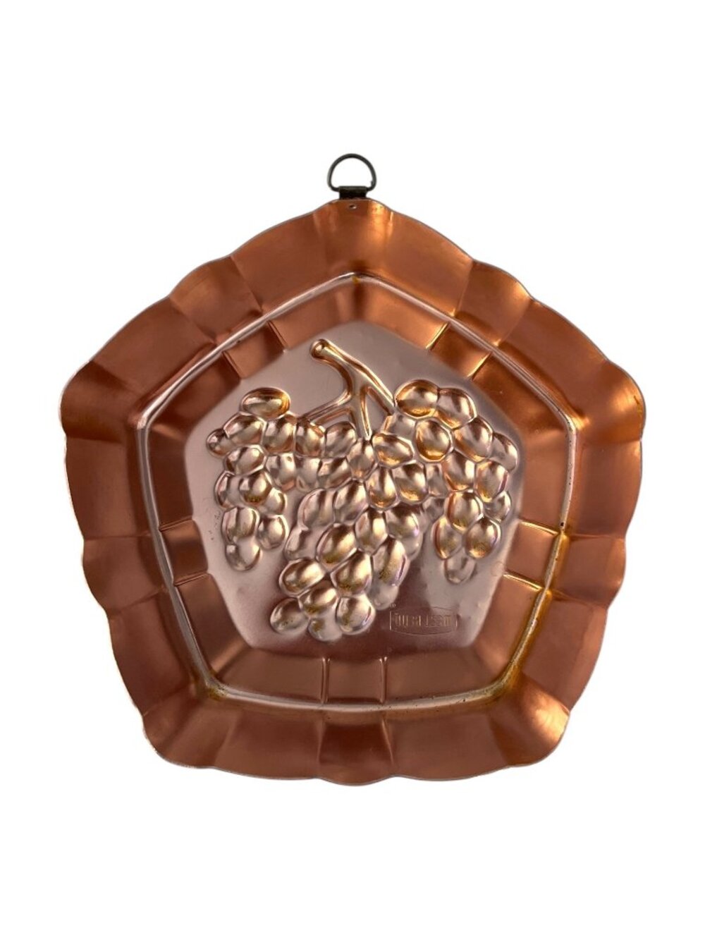Vintage West Bend Copper Tone Grape Mold Wall Hanging Kitchen Decor